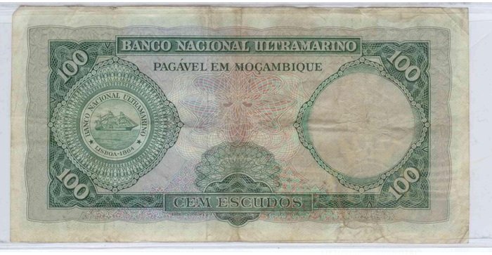 Mozambique Ultramarino 1961 100 escudos without overprint VF