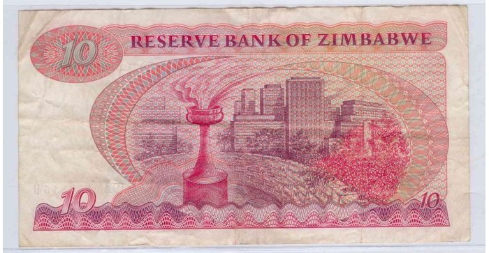 Zimbabwe 1980 10 dollars VF