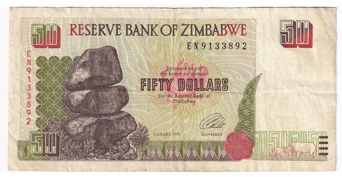 Zimbabwe 50 dollars VF
