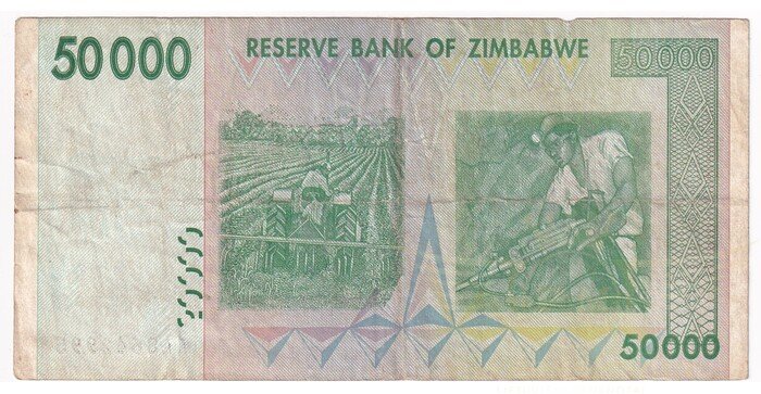 Zimbabwe 2008 50 000 dollars VF