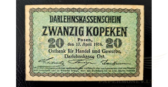 1916 m. 20 OST kapeikų, VF