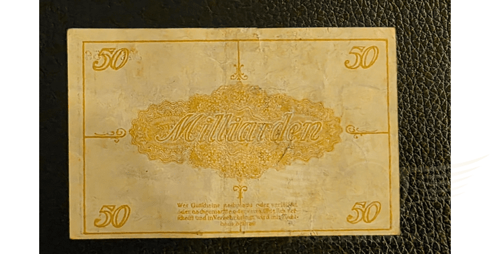 Vokietija 1923 50 milijardų markių VF - Germany, 50 mld. Mark 1923, Dresden-Neustadt, VF
