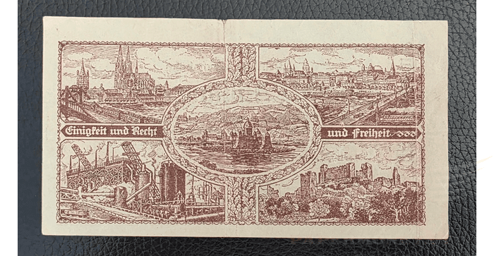 Vokietija 1923, 20 milijardai markių VF - Germany - 1923 - 20.000.000.000 mark - Deutsche Reichsbahn - banknote - VF