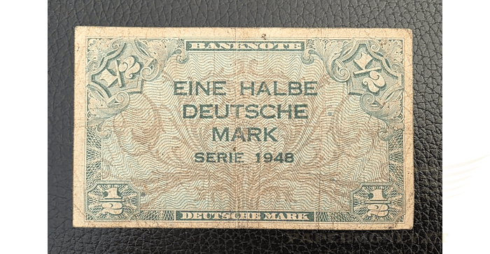 Vokietija 1948 1/2 markės VF -  1/2 Mark, 1948 Germany, VF
