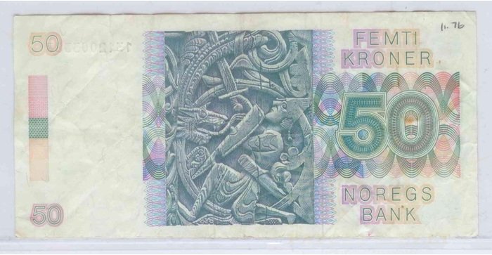 Norvegija 1990 50 kronų VF
