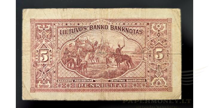 #26 1929 m. 5 litai serija B, VF ! 1