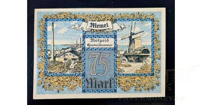 1922 m. 75 Memel markės, aUNC! 1