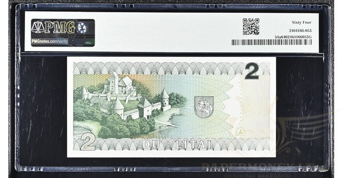 #54 1993 m. 2 litai  DAD serija PMG65!