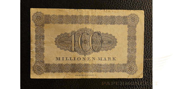 Vokietija 1923 100 milijonų markių VF - Germany:Notgeld 100000000 Mark,1923 * Freital, VF
