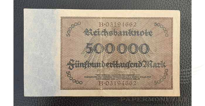 Vokietija 1923, 500 000 markių VF - Germany 500.000 mark 1923. VF