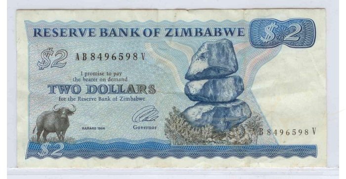 Zimbabwe 1994 2 dollars VF