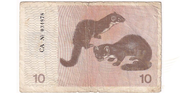 #35a 1991 m. 10 talonų be užrašo CA serija VF!