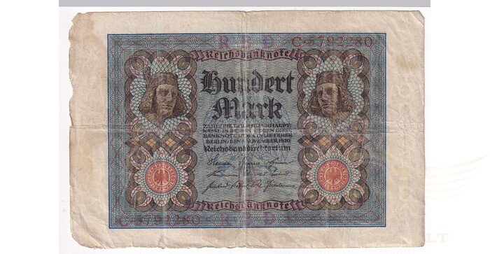 Vokietija 1920 100 markių VF