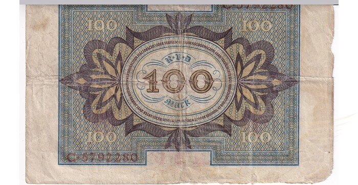 Vokietija 1920 100 markių VF
