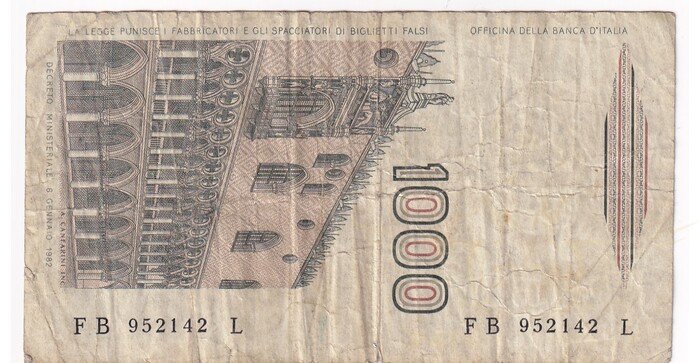 Italija 1982 1000 lirų VF