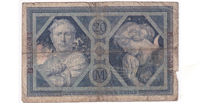 Vokietija 1915 20 markių VF