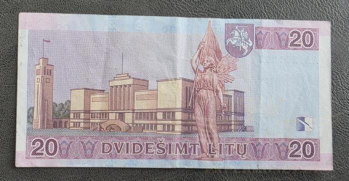 #66 2001 m. 20 litų AA serija XF ! 1