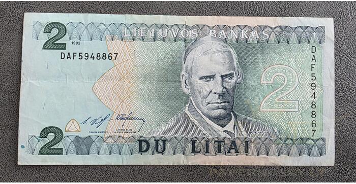 #54 1993 m. 2 litai  DAF serija VF