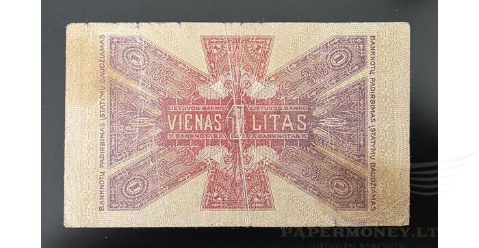 #13 1922 m.  1 litas serija E, VF! 1