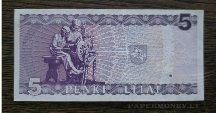#55 1993 m. 5 litai  GAC serija aUNC !