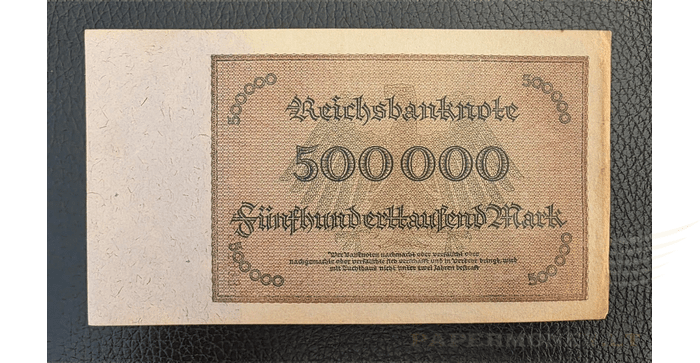 Vokietija 1923, 500 000 markių XF - Germany 500.000 mark 1923. XF-. P-89b