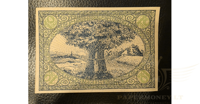 Vokietija 1919 10 markių UNC - Germany RENDSBURG 1919, 10 Mark Notgeld UNC