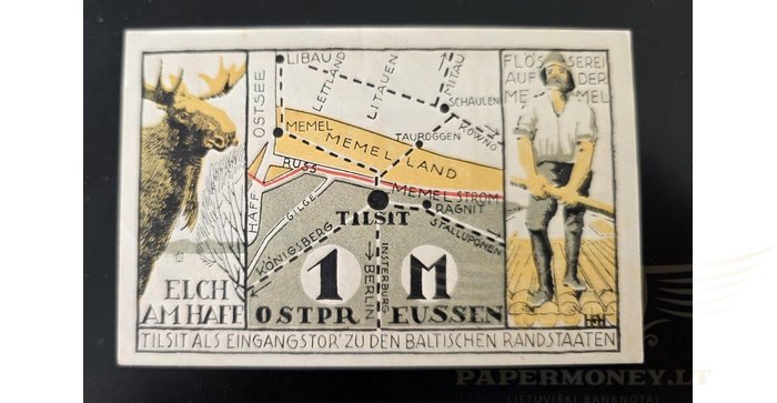 Tilžė, 1921, 1 markė,UNC