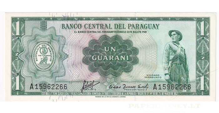 Paraguay 1952 1 guarani UNC