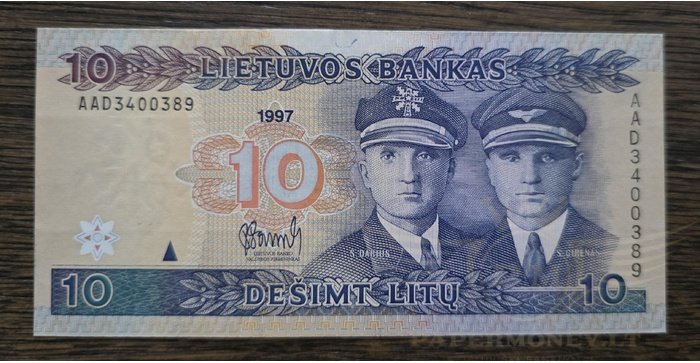 #59 1997 m. 10 litų  AAD serija aUNC!