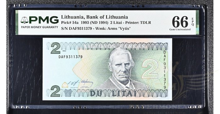 #54 1993 m. 2 litai  DAF serija PMG66!