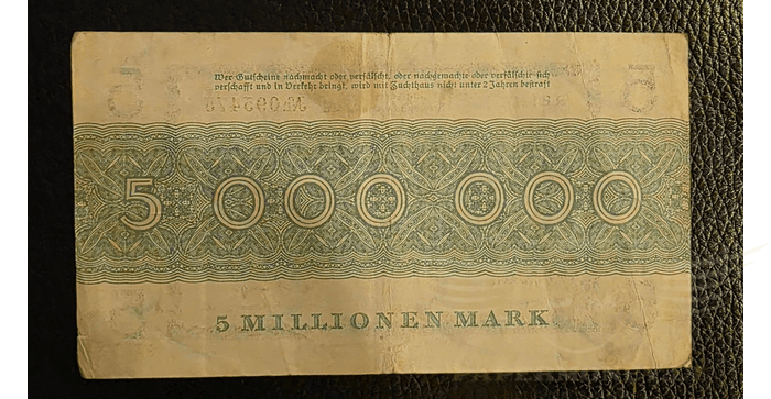 Vokietija 1923 5 milijonai markių VF - 1923 Germany DRESDEN 5.000.000 / 5 Million Mark Banknote, VF