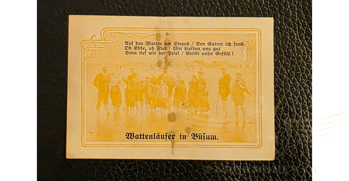 Vokietija 1921, 25 pfenigiai  VF - Germany, Büsum, 25 Pfennig, personnage, 1921 Circulated