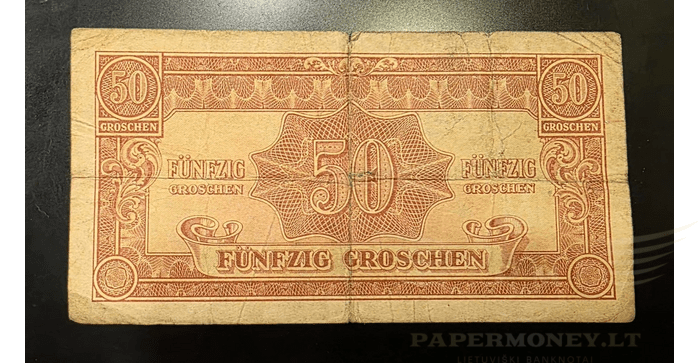 Austrija 1944 50  grošių VF -  Austria 50 groschen 1944 VF