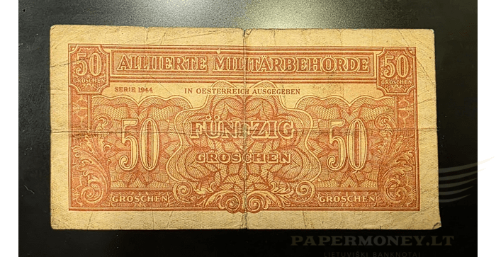 Austrija 1944 50  grošių VF -  Austria 50 groschen 1944 VF