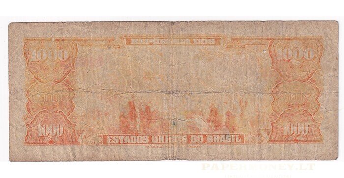 Brazilija 1000 cruseiros VF nr000999