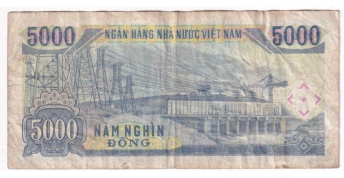 Vietnamas 1991  5000 dongų VF