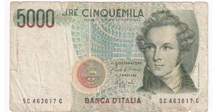 Italija 1985 5000 lirų VF