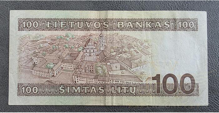 #50 1991 m. 100 litų  AC serija VF ! 1