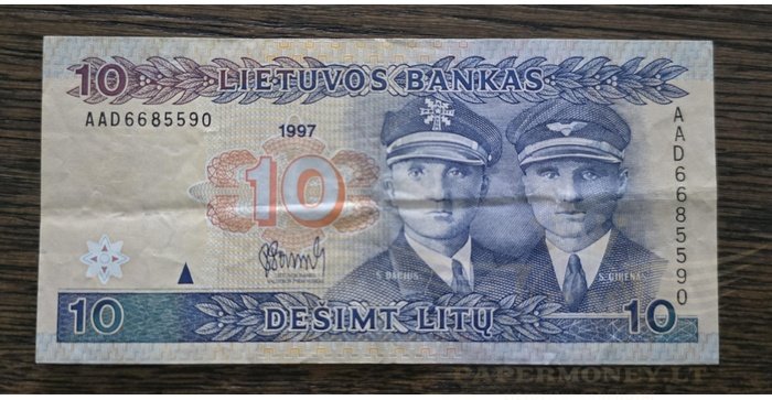 #59 1997 m. 10 litų  AAD serija VF!