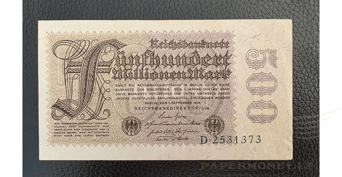 Vokietija 1923, 50 milijonų markių VF - Germany 50.000.000 mark 1923. VF. P-110g
