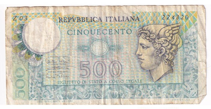 Italija 500 lirų VF