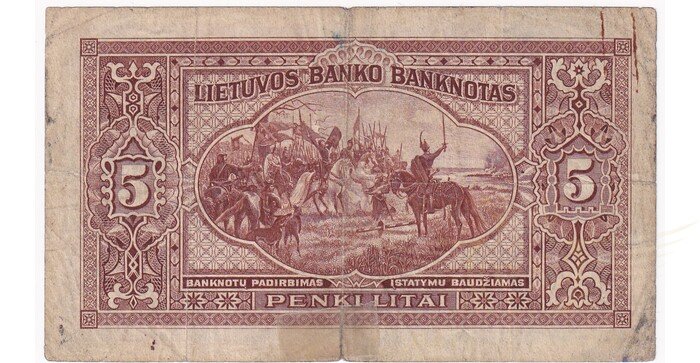 #26 1929 m. 5 litai serija D, F !