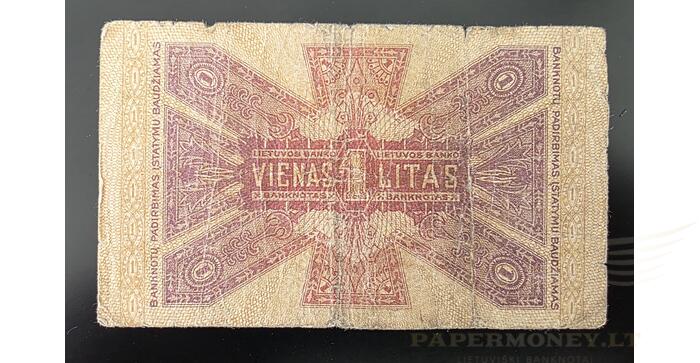 #13 1922 m.  1 litas serija I, VF! 1