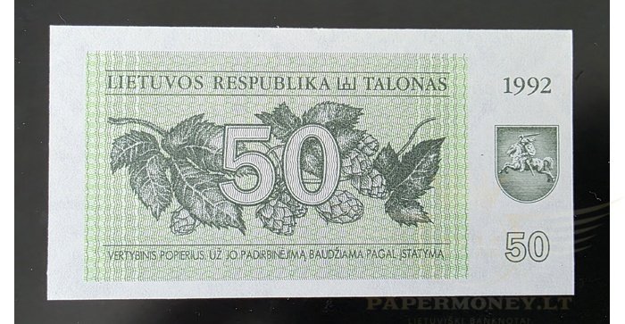 #41 1992 m. 50 talonų TA serija UNC!