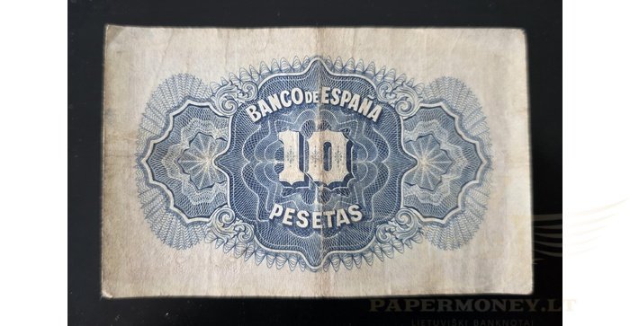 Ispanija  10 pesetų, VF, 1935