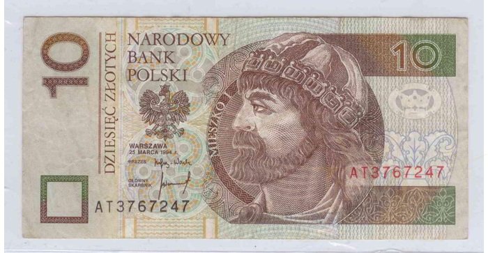 Lenkija 1994 10 zlotych VF