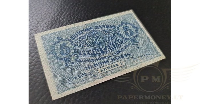 #9 1922 m. 5 centai serija L, VF!