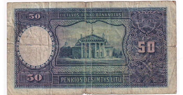 #24 1928 m. 50 litų serija B, VF !