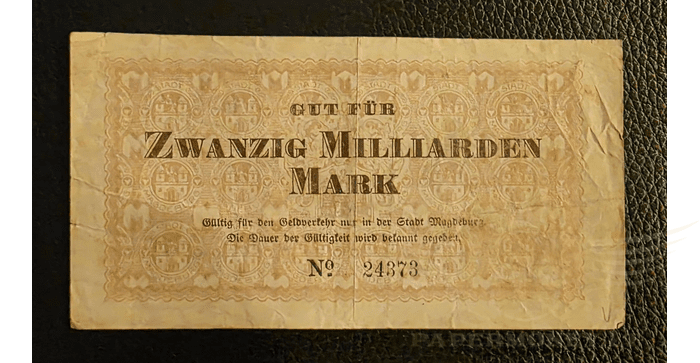 Vokietija 1923, 20 milijardų markių VF - Germany - Magdeburg - 1923 - 20000000000 mark, VF