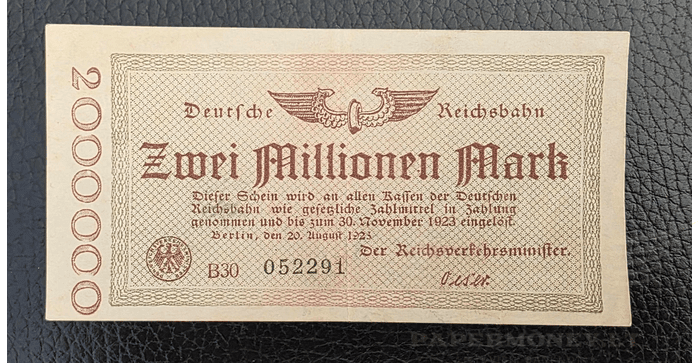Vokietija 1923, 2 milijonai markių VF - Germany 2 Millionen - Million Mark Notgeld, 1923, P-S1012, VF